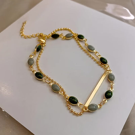 Pulsera doble Olivia Moss | Oro