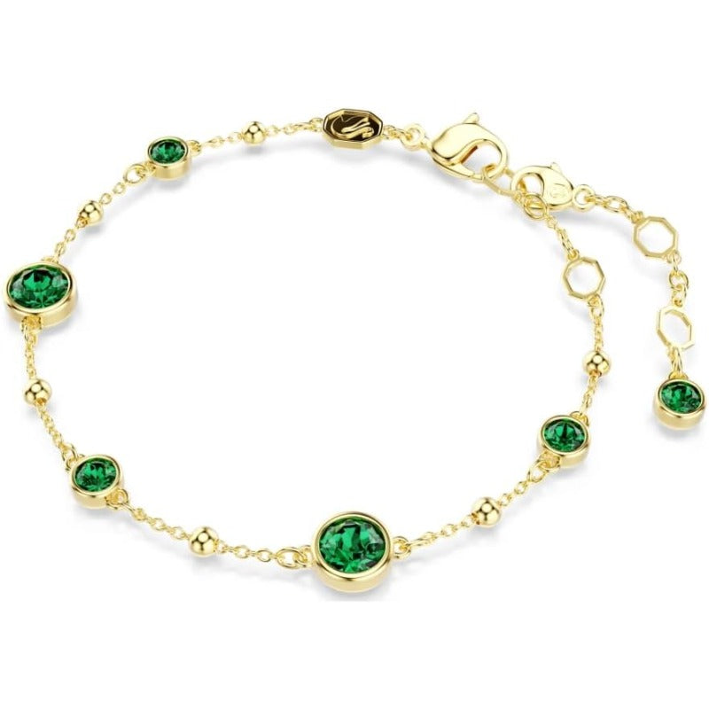 Pulsera fina de esmeraldas | Oro