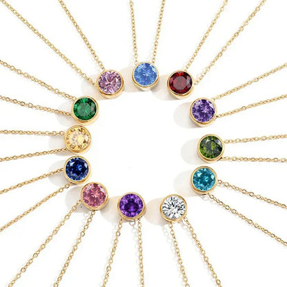 Collar de piedra natal Lunaria Gemmara | Oro blanco