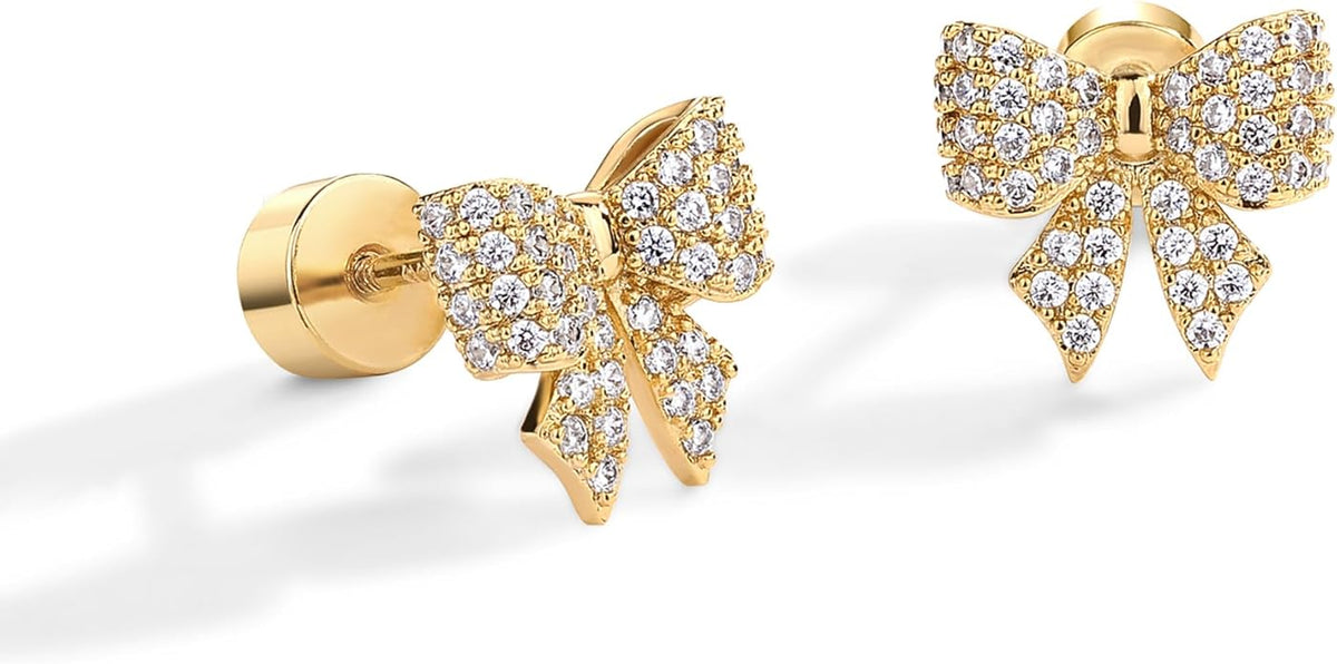 Aretes con diseño de lazo | Oro