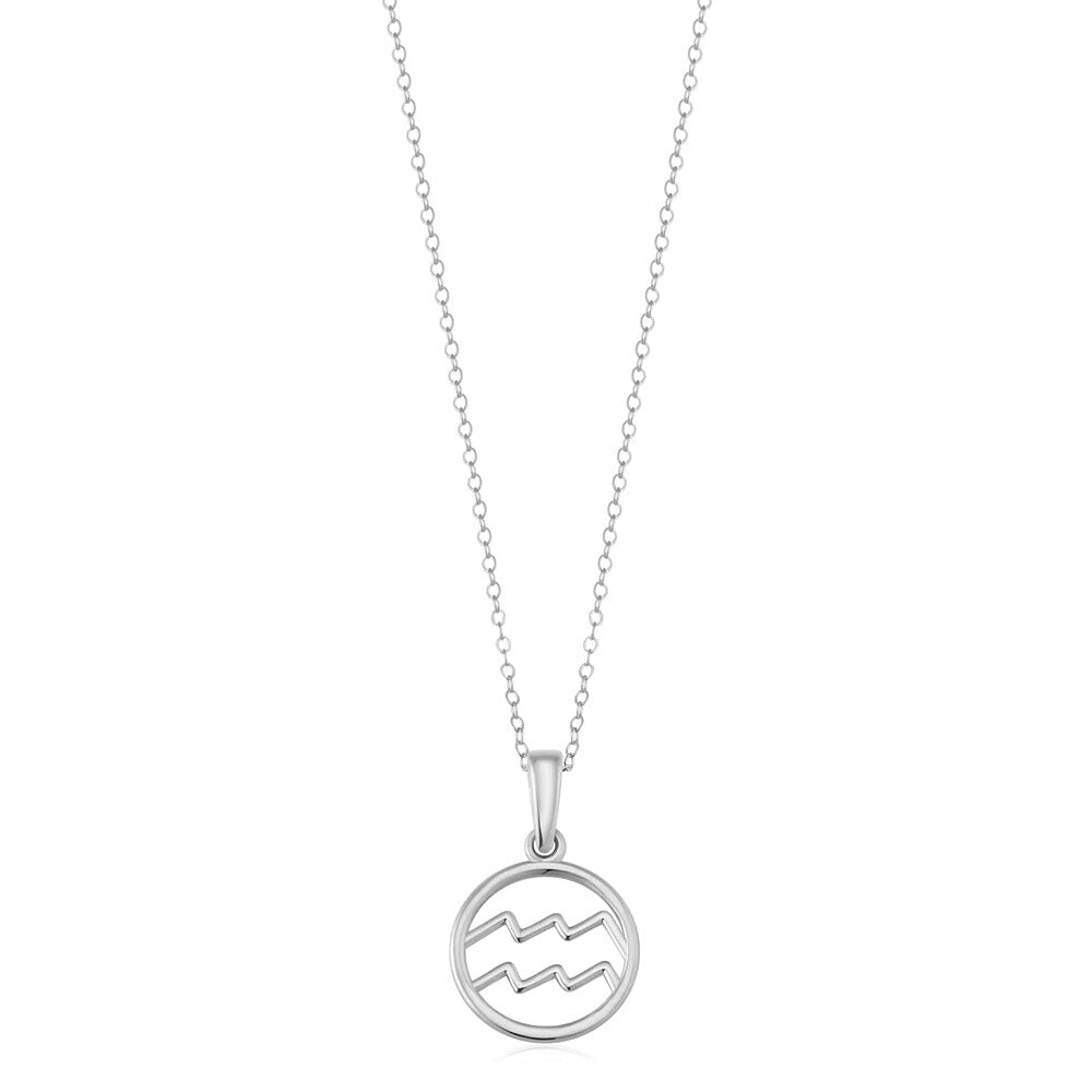 Collar de signo zodiacal | Oro blanco
