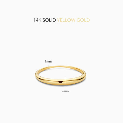 Anillo abovedado delgado | Oro