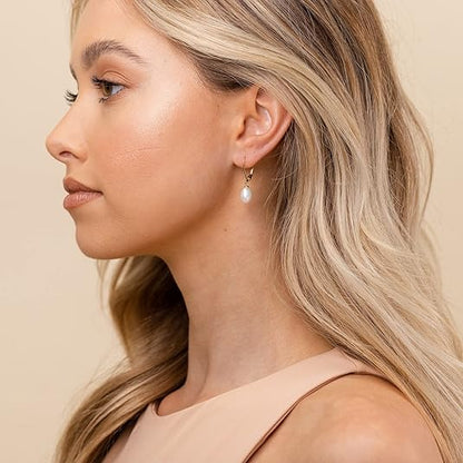 Aretes Colgantes de Perlas | Oro