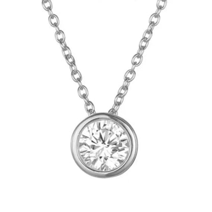 Collar de piedra natal Lunaria Gemmara | Oro blanco