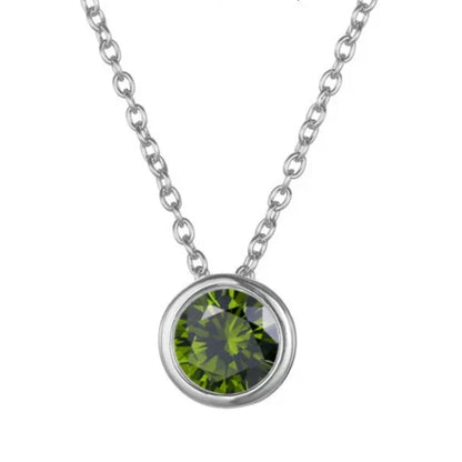 Collar de piedra natal Lunaria Gemmara | Oro blanco