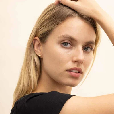 Aretes de bolita Have a Ball | Oro blanco