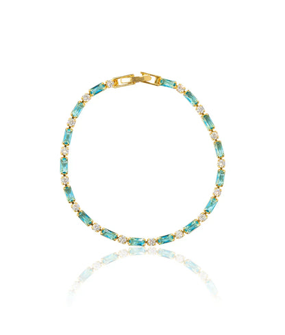 Pulsera de Piedra Turquesa Natural | Oro