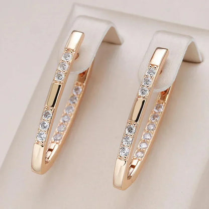 Exquisitos aretes de circonita | Oro blanco