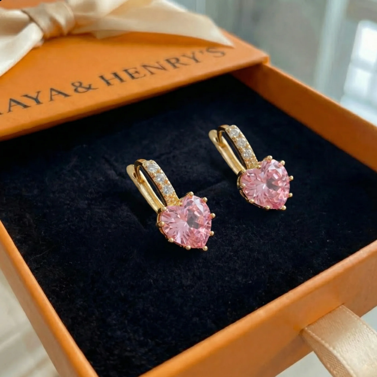 Cupid Glow Huggie Earrings | Gold