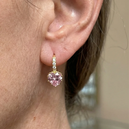 Cupid Glow Huggie Earrings | Gold