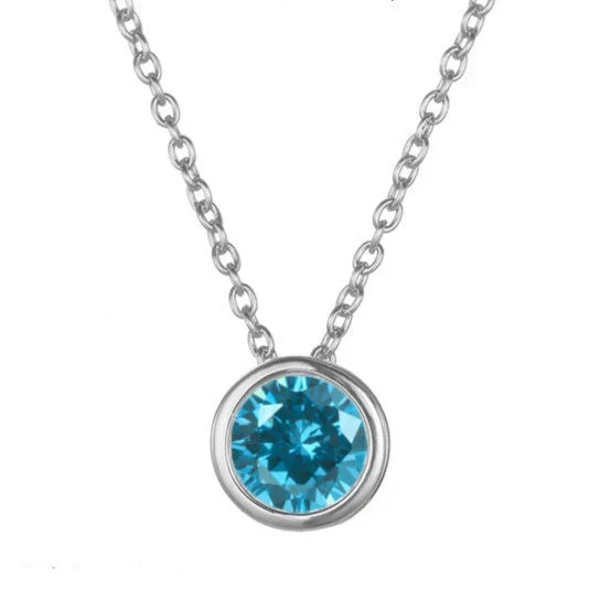 Collar de piedra natal Lunaria Gemmara | Oro blanco