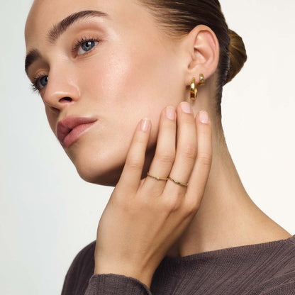 Anillo abovedado delgado | Oro