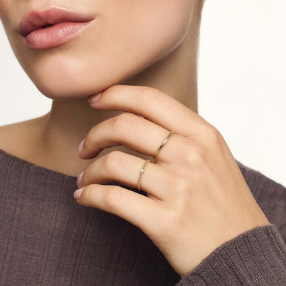 Anillo abovedado delgado | Oro