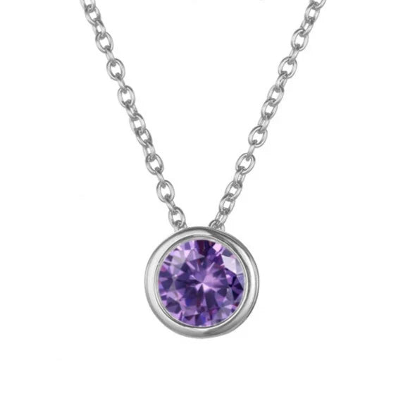 Collar de piedra natal Lunaria Gemmara | Oro blanco