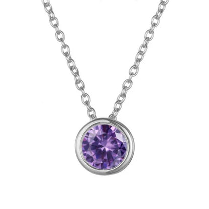 Collar de piedra natal Lunaria Gemmara | Oro blanco
