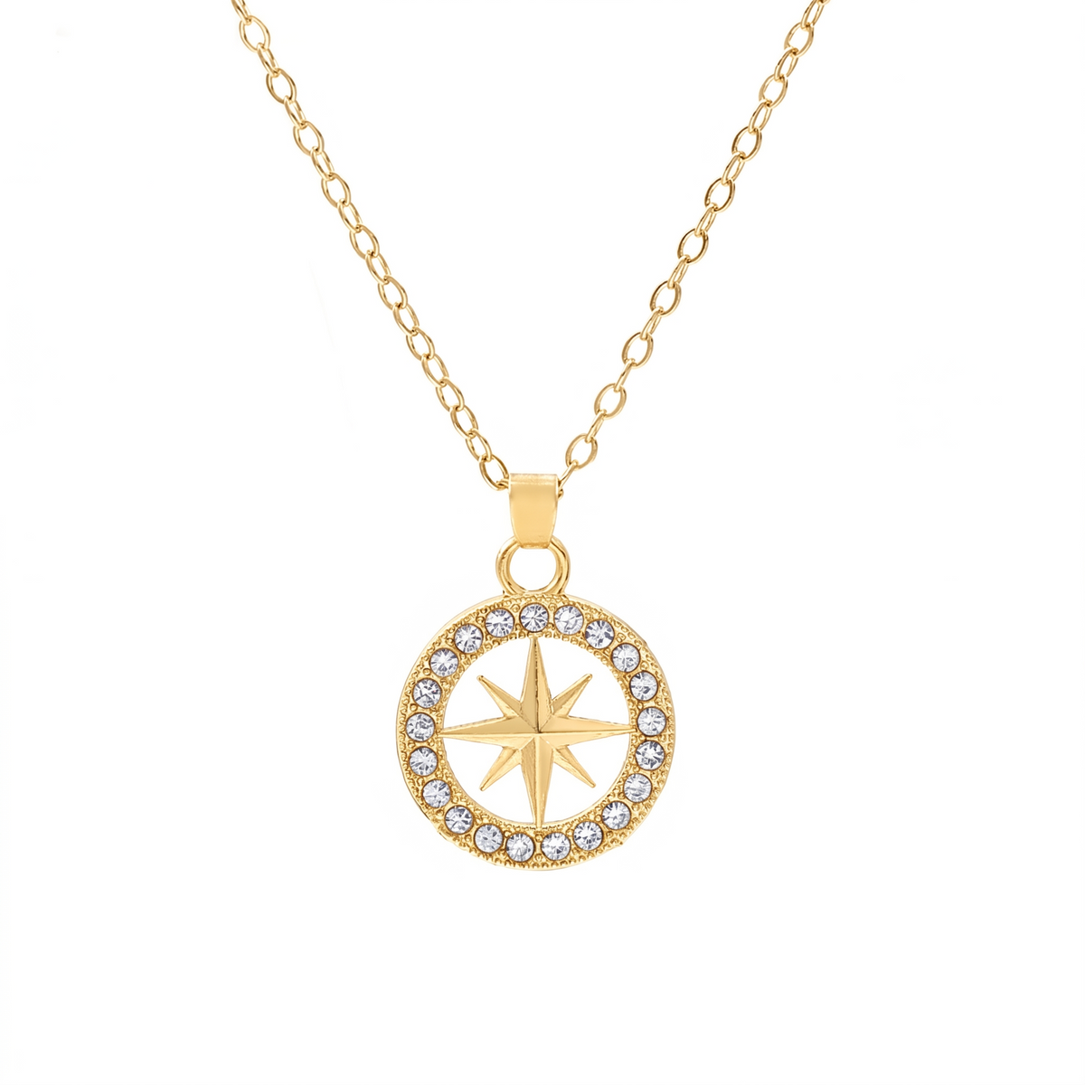Collar con dije de estrella del norte | Oro