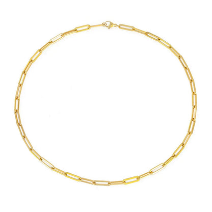 Collar de cadena elegante Archen | Oro blanco