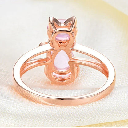 Anillo de gato en oro rosa | Oro rosa
