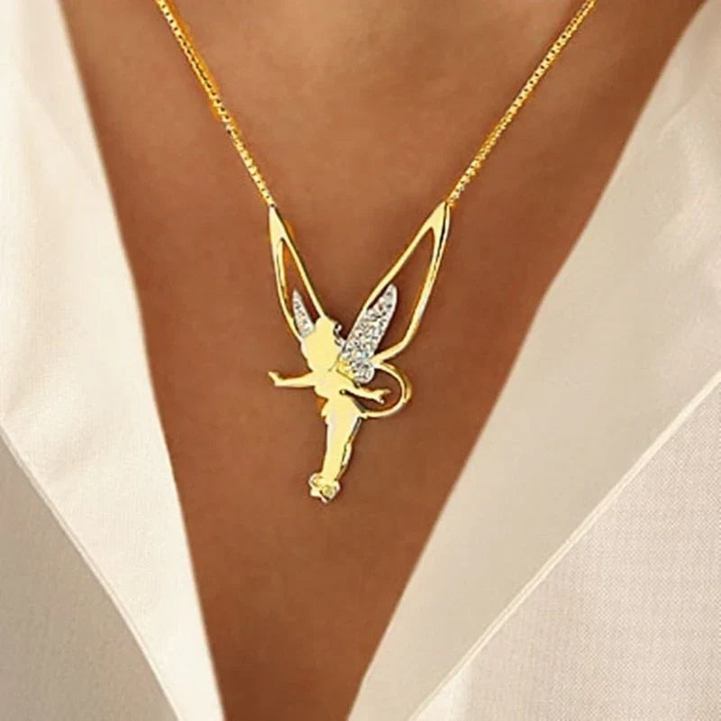 Collar Hada de la Suerte | Oro blanco