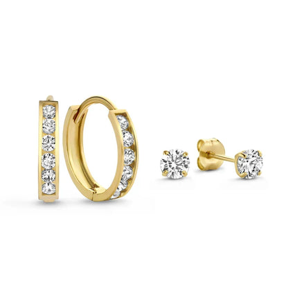 Juego de aretes Dara Brillane Stone | Oro