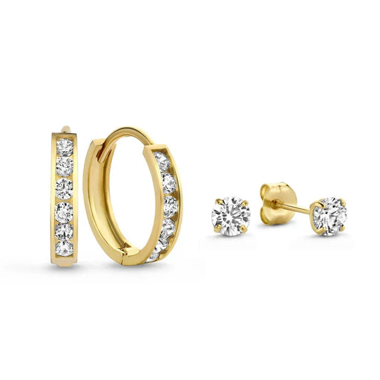 Juego de aretes Dara Brillane Stone | Oro