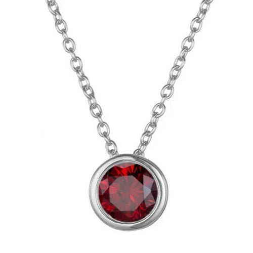 Collar de piedra natal Lunaria Gemmara | Oro blanco