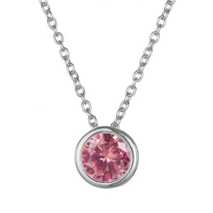 Collar de piedra natal Lunaria Gemmara | Oro blanco