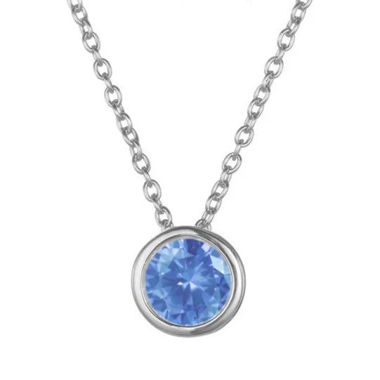 Collar de piedra natal Lunaria Gemmara | Oro blanco