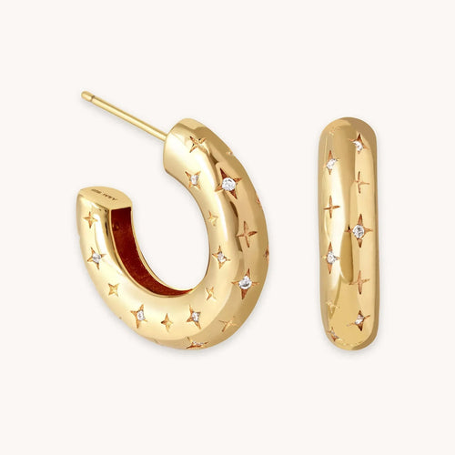 Aretes de aro cósmicos | Oro