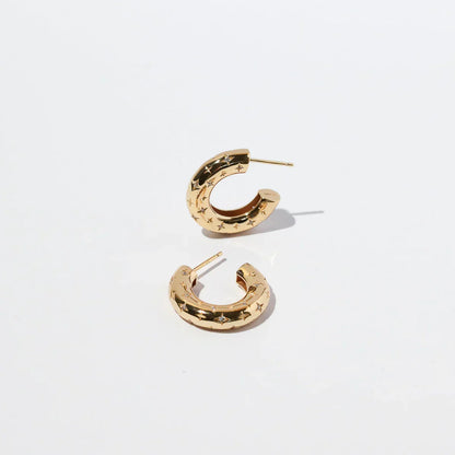 Aretes de aro cósmicos | Oro