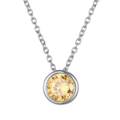 Collar de piedra natal Lunaria Gemmara | Oro blanco