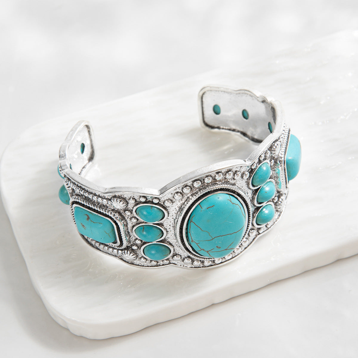 Pulsera Brazalete Valencrest Sky | Oro blanco