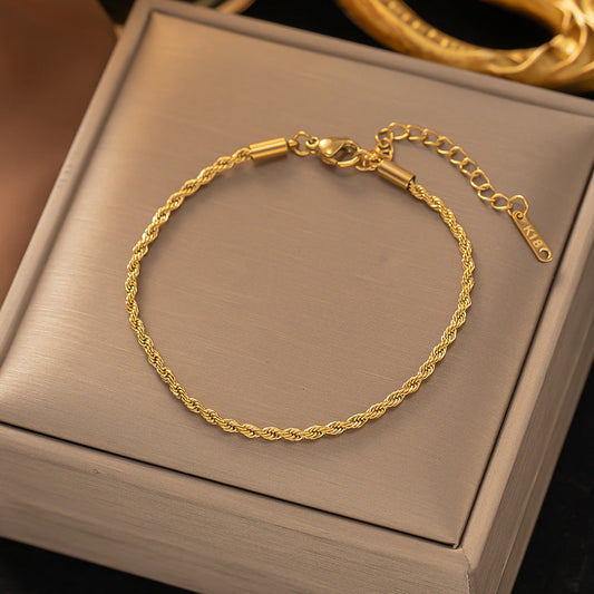 Pulsera de cadena torcida | Oro
