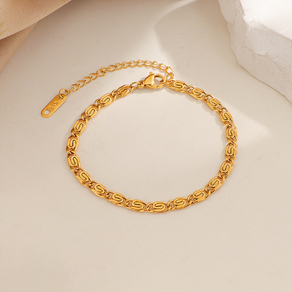 Pulsera de cadena tejida Nusa | Oro