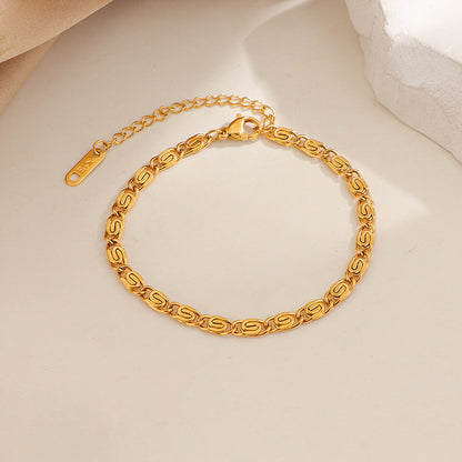 Pulsera de cadena tejida Nusa | Oro