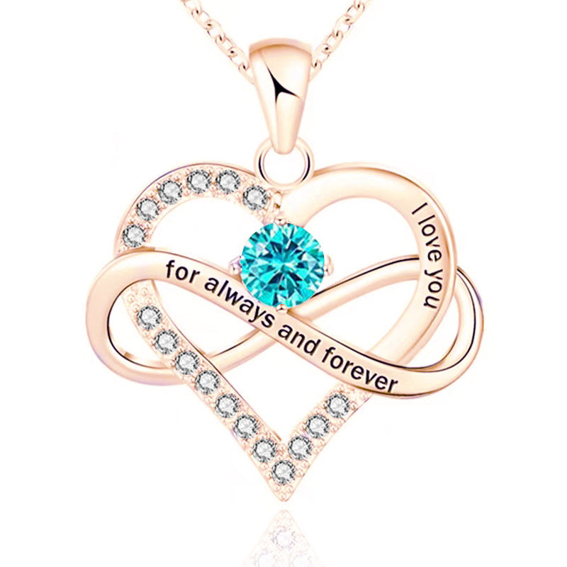 Collar con piedra de nacimiento Siempre y para siempre