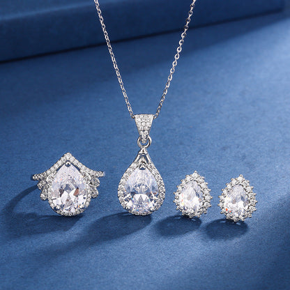 Set Aria Teardrop Blanco | Oro blanco