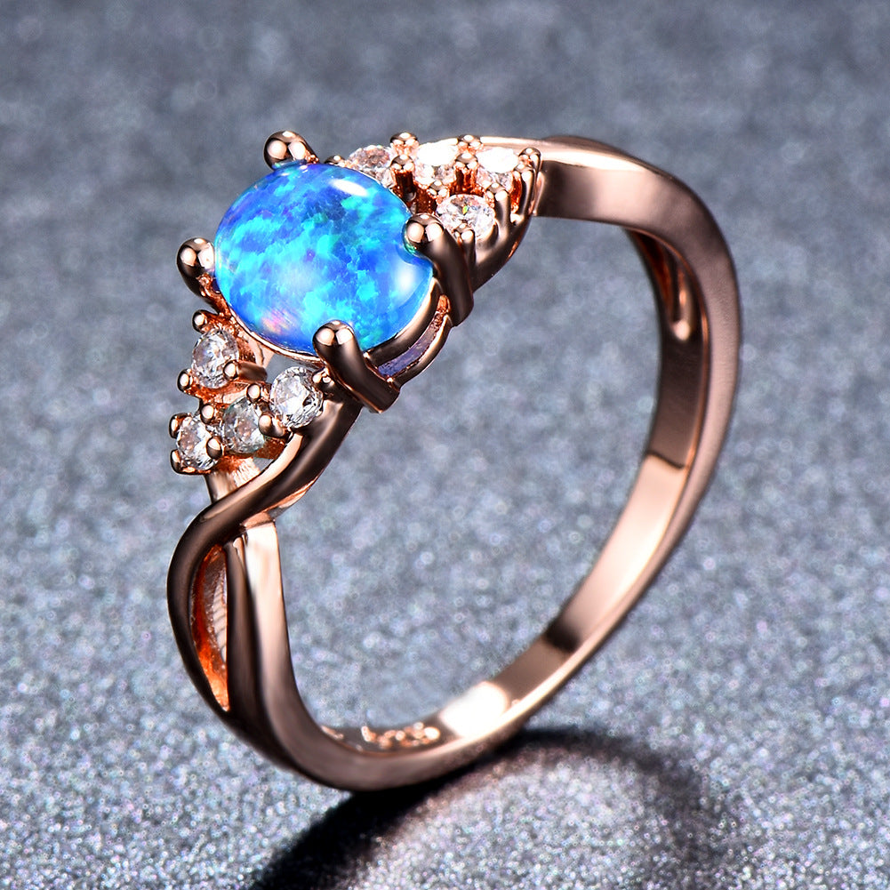 Anillo Sylva Moonhart Morado | Oro rosa