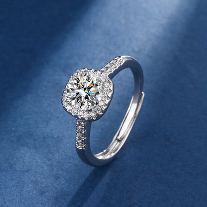 Conjunto radiante Aria Square | Oro blanco