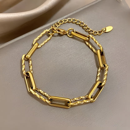 Pulsera Lorielle de eslabones gruesos | Oro