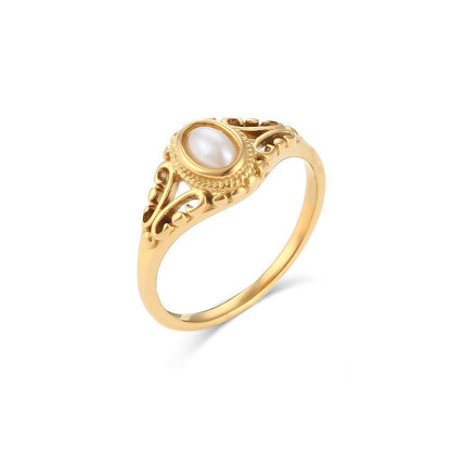 Anillo de perlas atemporal Zavienne | Oro