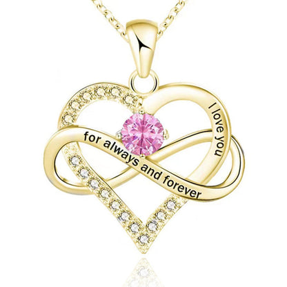 Collar con piedra de nacimiento Siempre y para siempre