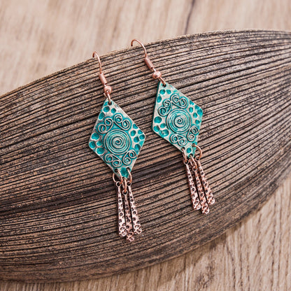 Aretes de cobre en espiral Odessa