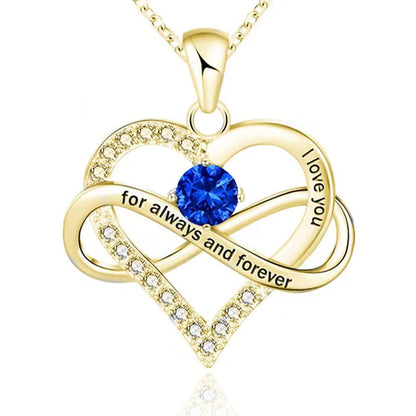 Collar con piedra de nacimiento Siempre y para siempre