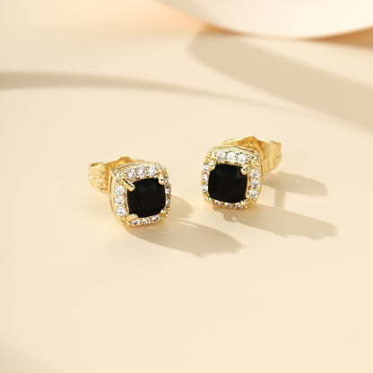 Aretes Midnight Royale | Oro blanco