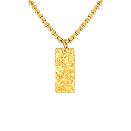Collar con barra martillada Ziven | Oro