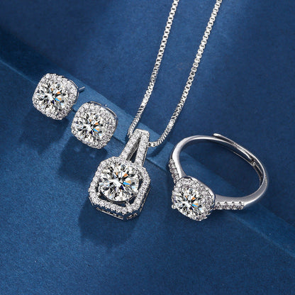 Conjunto radiante Aria Square | Oro blanco