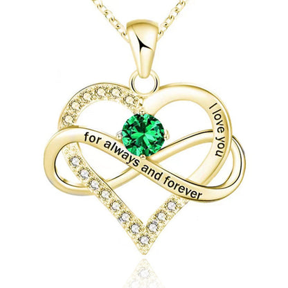 Collar con piedra de nacimiento Siempre y para siempre