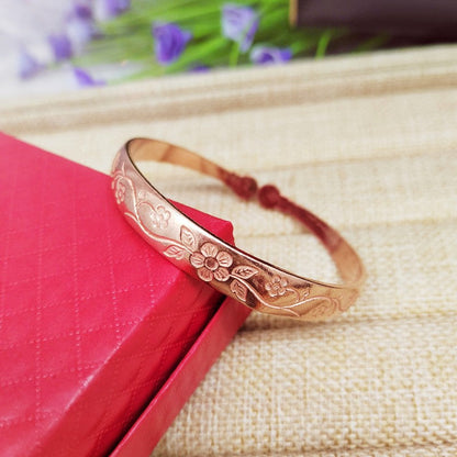 Pulsera de cobre Dahlia Rose