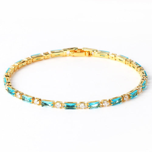 Pulsera de Piedra Turquesa Natural | Oro